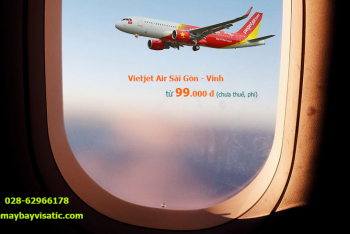 Giá vé máy bay Vietjet Air Sài Gòn Vinh khuyến mãi giá rẻ từ 99.000 đ