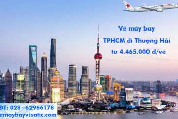 Vé máy bay China Eastern TPHCM đi Thượng Hải, Shanghai từ 4.465k