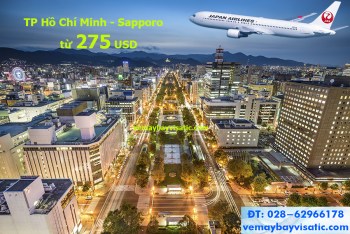 Vé máy bay TPHCM đi Sapporo giá rẻ Japan Airlines từ 275 USD